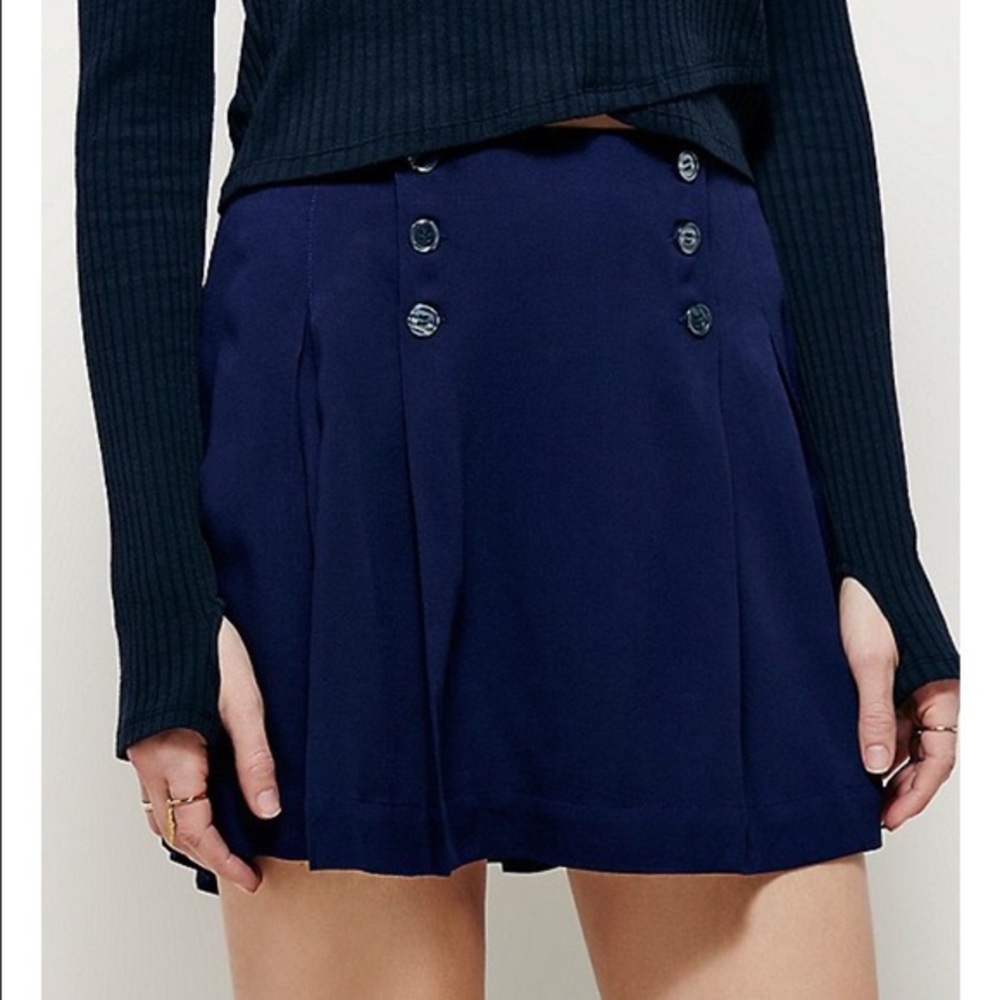 Free People Button Up Skirt